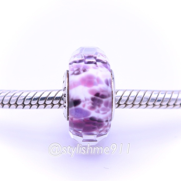 Authentic Pandora Shoreline Sea Glass Faceted Murano Charm - 791608 - Picture 1 of 9